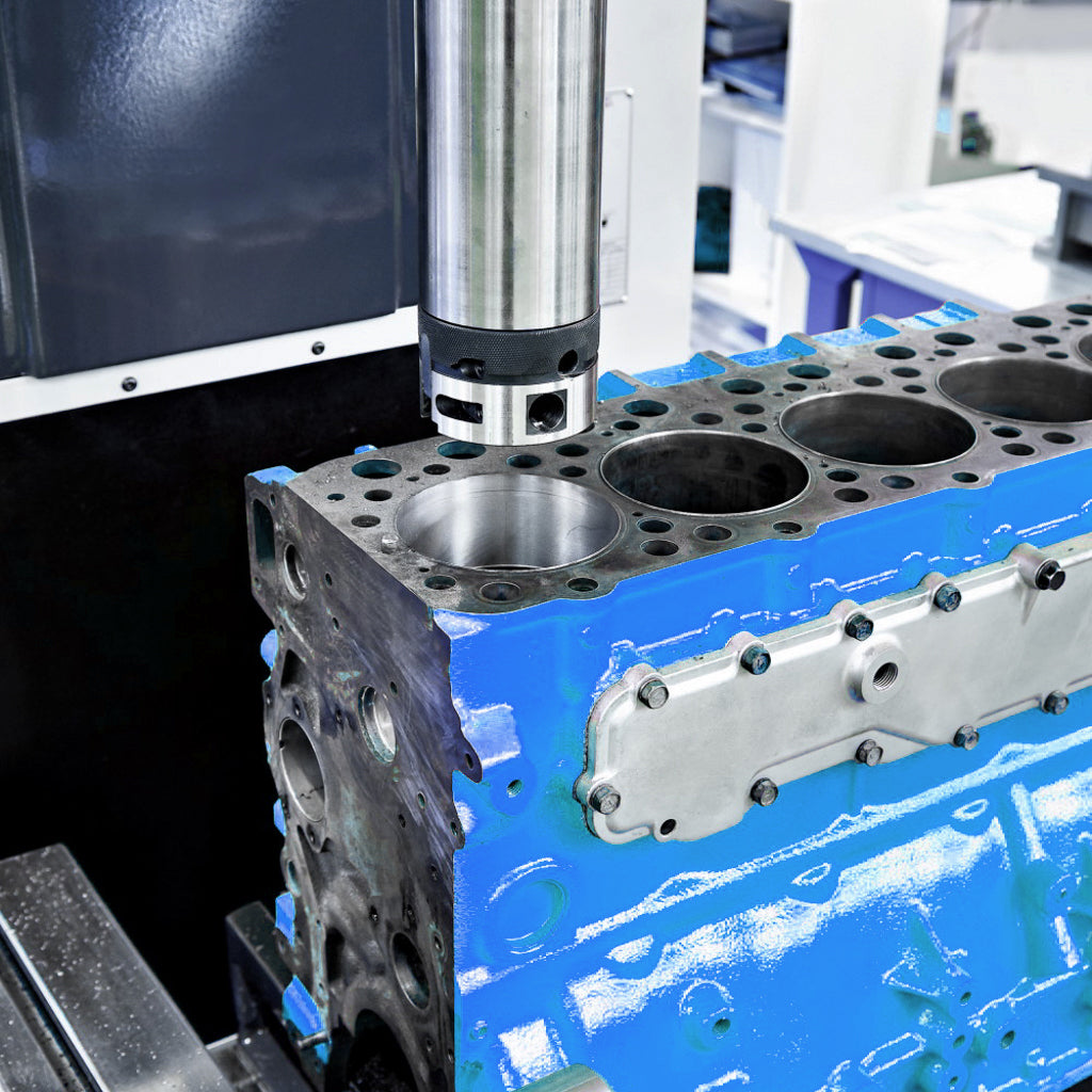 Drilling the engine block