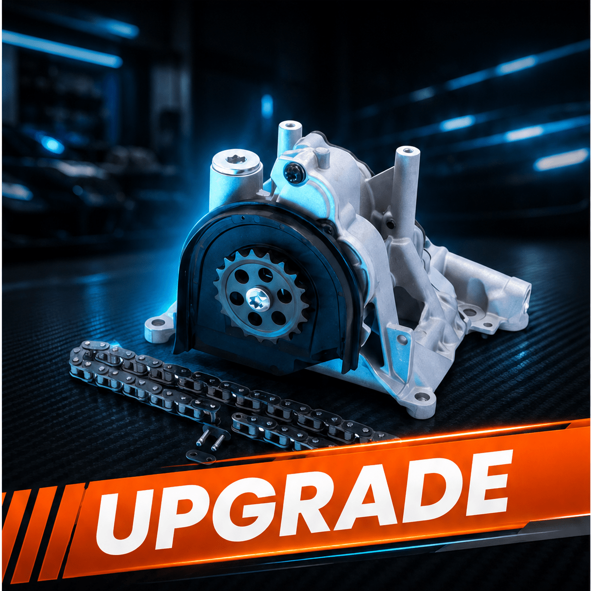MIK Upgrade-Ölpumpe BMW N57 mit Upgrade-Banner